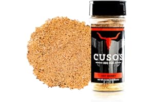 Cuso Cuts Great Tasting Hot Honey BBQ Seasoning Rub - Contains All Natural Ingredients - Spices & Rubs for Grill, BBQ & Marinade - Best BBQ Rubs for Smoking - 1 Count BBQ Rub Seasoning