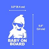 [TownStix] 3-in-1 Baby on Board Baby in Car Footprint Window Decal Pack view 3