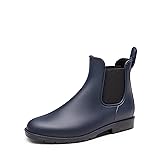 DREAM PAIRS Women's Ankle Rain Boots Chelsea Short