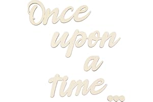 LONGAN CRAFT Once Upon a Time Sign Nursery Decor Once Upon a Time Wood Sign Wall Decor for Reading Corner Kids Room Family Bookshelf Home Décor Birthday Present DIY Decoration