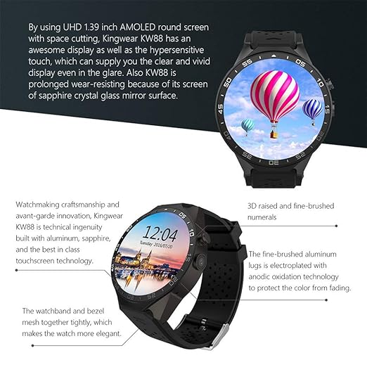 RENYAYA 3G WiFi Android 5,1 SmartWatch-Todo-en-uno Bluetooth ...