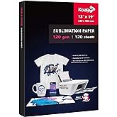 Koala Sublimation Paper 13x19 Inch 120gsm 120 Sheets, Apply for personalize Tumbler, Light Colored T-shirts and Other Sublimation Blanks, ONLY Compatible with Sublimation Ink