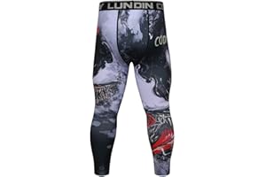 Red Plume Mens 3D Digital Printing Tight-Fitting Sweatpants Cool Dry Layers Sports Pants for Gentleman