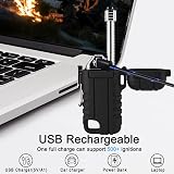 SUPRUS Windproof Waterproof LED Rechargeable USB C Candle Lighter Outdoors Black view 5