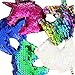 Flip Sequin Unicorn Keychains Colorful Unicorn Key Chain for Handbag Purse Party Embellishment (Color Set 1, 15 Pieces)