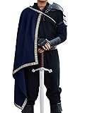 Runcati Mens Renaissance Shawl Half Shoulder Cape