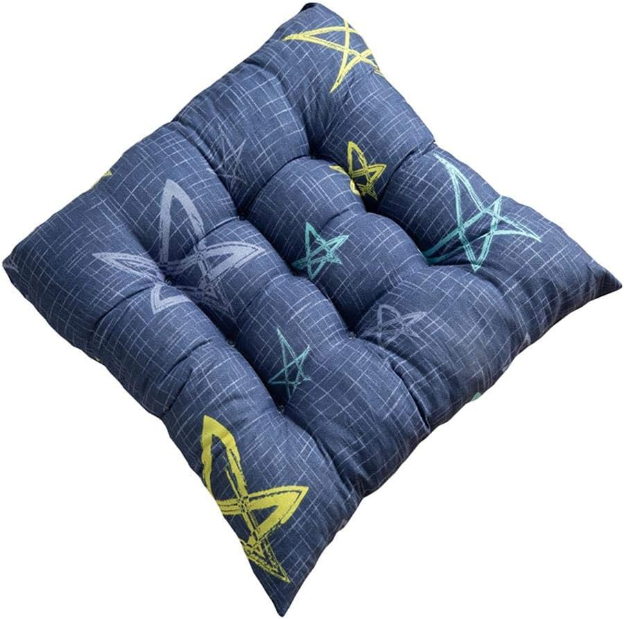 Leono Freedi Square Seat Pads Tatami Armchair Cushion Non Slip Chair Pad with Ties Soft Thicken Patio Seat Cushion(16 Inch)