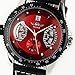 Vantasy Elegant Men's Automatic Mechanical Red Dial Skeleton
