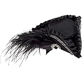 Black Mini Pirate Tricorne Hat