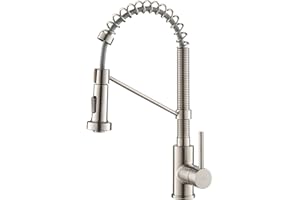 Kraus KPF-1610SS Bolden 18-Inch Commercial Kitchen Faucet with Dual Function Pull-Down Sprayhead in All-Brite Finish, Stainless Steel