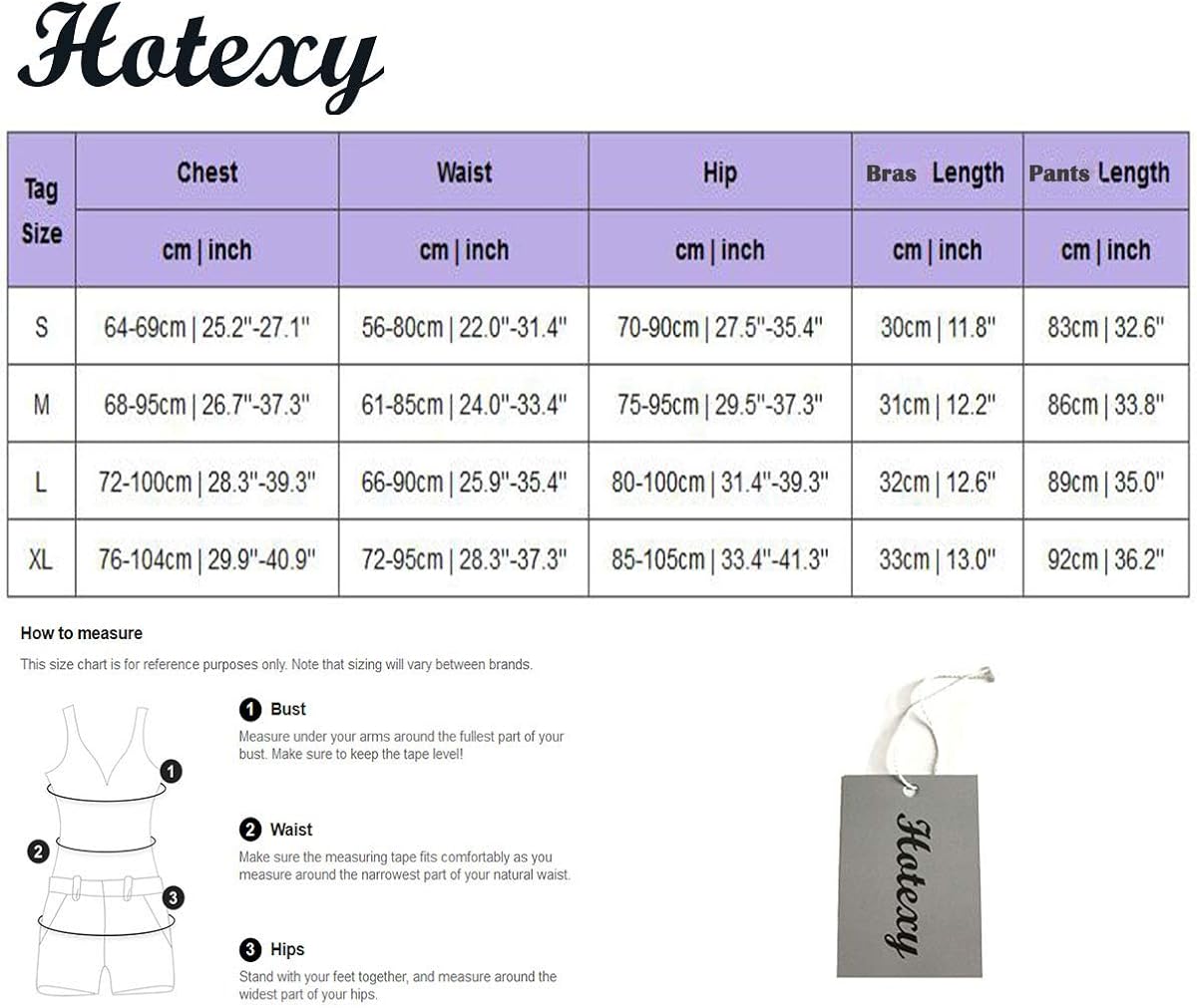 Hotexy Women's Workout Outfit 2 Pieces Seamless Yoga Leggings with Sports Bra Gym Clothes Set at  Women’s Clothing store