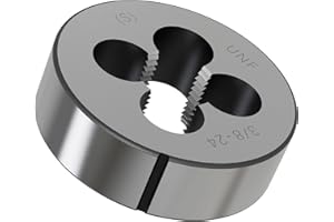 Skweawert 3/8"-24 UNF Round Threading Die, 3/8x24 UNF Screw Thread Cutting Die Machine Thread Right Hand Alloy Tool Steel