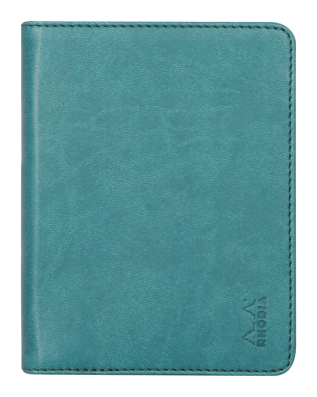 RHODIA 212004C - Rhodiarama No. 12 Peacock Clipboard and Document Holder Booklet - for Notepads or B7 Format Notebooks (8.5x12 cm) - Premium Italian Faux Leather - Rhodiarama Collection
