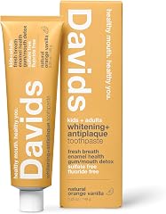 Davids Fluoride Free Kids & Adults Toothpaste, Teeth Whitening, Antiplaque, SLS (Sulfate) Free, Promotes Enamel Health, Mouth