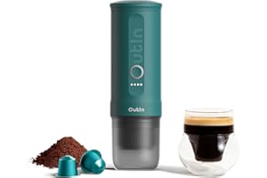 Outin Nano Portable Electric Espresso Machine with 3-4 Min Self-Heating, 20 Bar Mini Small 12V 24V Car Coffee Maker, Compatib
