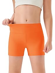 Haloumoning Girls Athletic Shorts Kids High Waisted