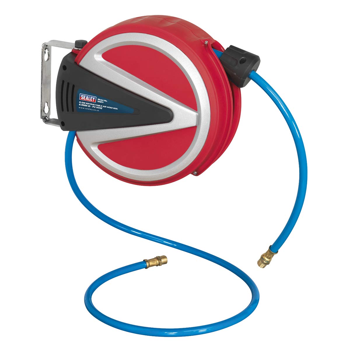 Sealey Sa811 Retractable Air Hose Reel 6.5Mtr 6.5Mm Id Pu Hose