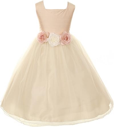 dusty rose little girl dress
