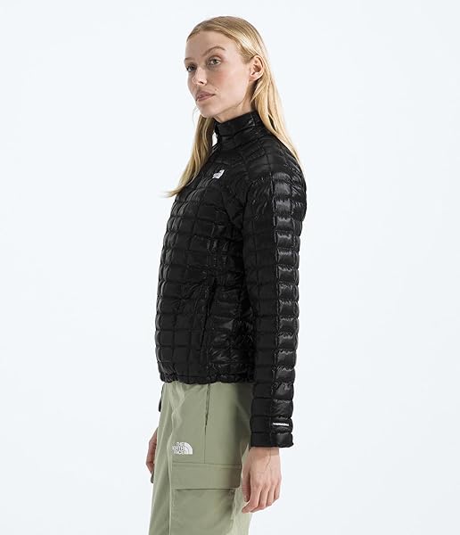THE NORTH FACE WOMEN’S THERMOBALL INSULATED JACKET (STANDARD & PLUS SIZE) – WIND & WATER RESISTANT, SECURE ZIP POCKETS, TNF BLACK, LARGE