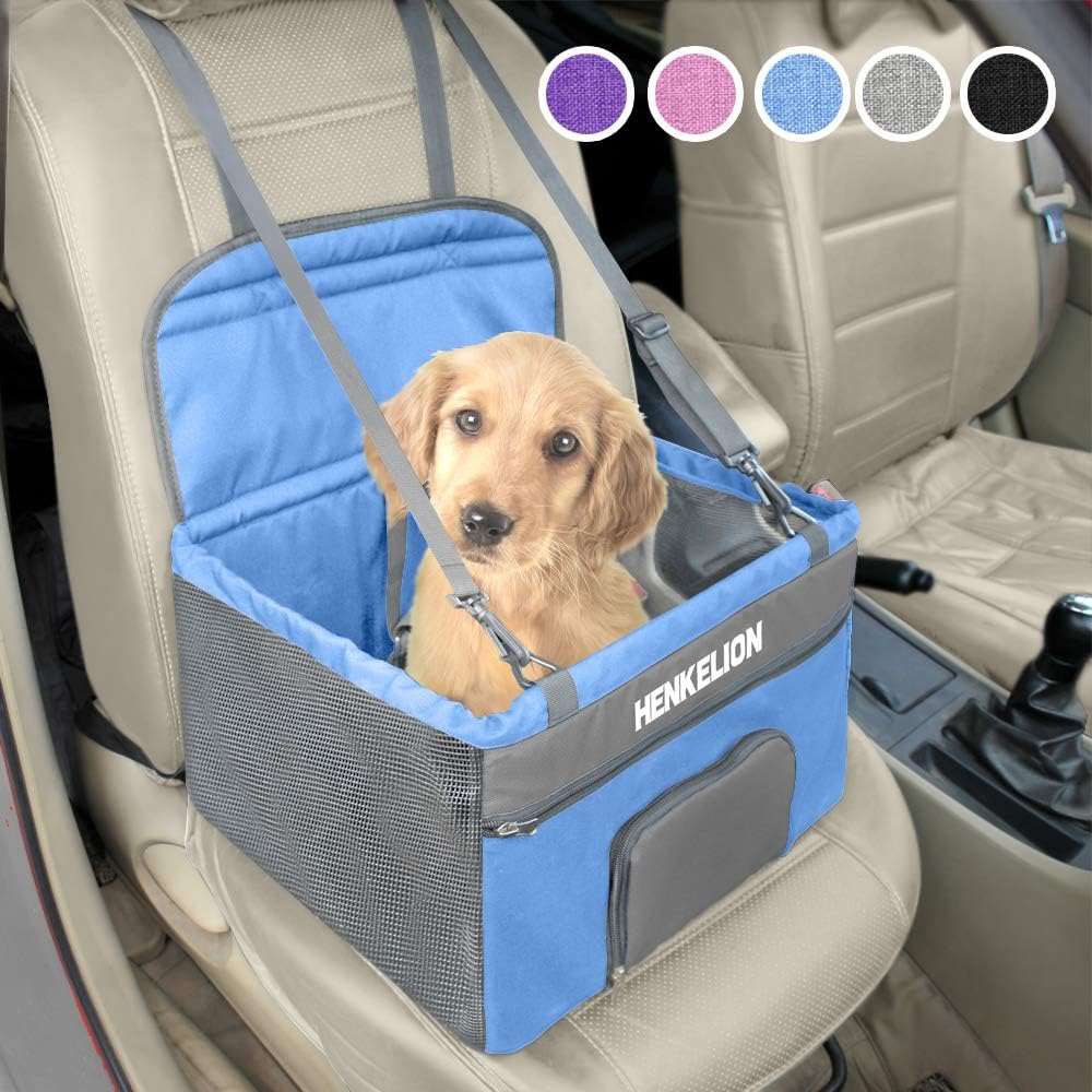 Henkelion Pet Dog Booster Seat, Deluxe Pet Booster Car Seat for Small