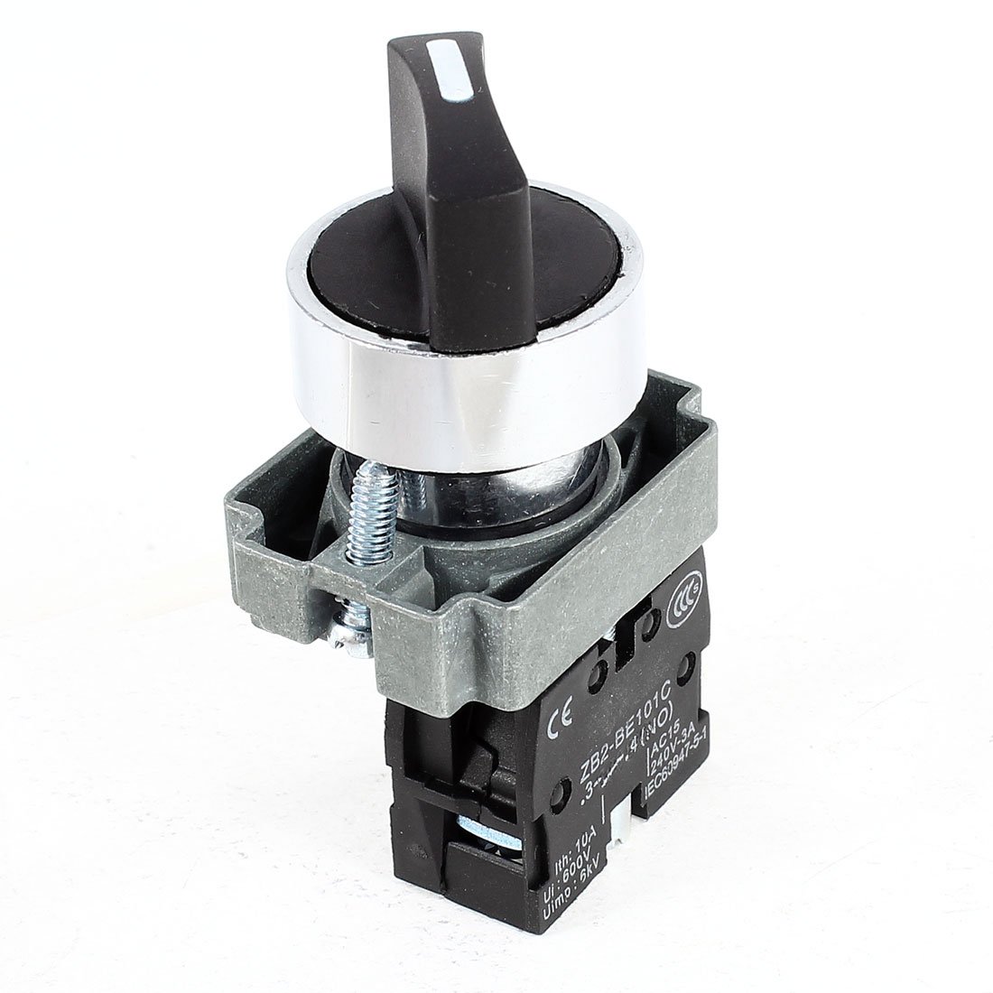 Sourcingmap 22mm Latching 1 NO 2-Position Rotary Selector Select Switch ZB2-BE101C