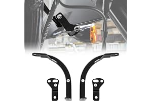 AMSPRAC Motorcycle Front Frame,Fairing Support Bar,Windshield Lower Light Bracket compatible with for Harley Softail Low Rider ST FXLRST 2022 2023 2024,Steel w/Hardwares,Glossy Black