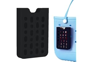 PARBEE Phone Holder Compatible with Bogg Bag, Silicone Phone Holder Keep Your Phone Handy in Tote Bag, Insert Accessory Charm for Bogg Bags Black