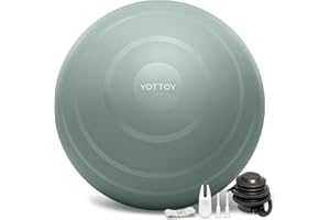 YOTTOY Anti-Burst Exercise Ball for Working Out, Yoga & Pregnancy, Extra Thick Workout Ball for Physical Therapy & Fitness