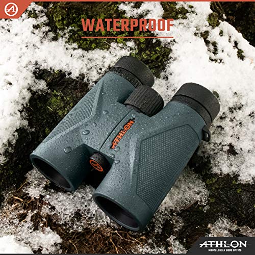 Athlon Optics 8x42 Midas UHD Gray Binoculars with ED Glass for Adults
