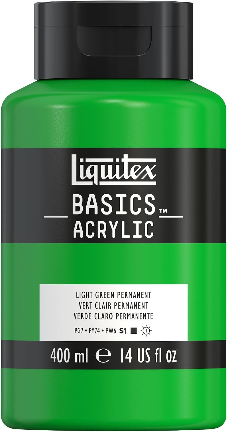 Liquitex Basics Acrylic Paint Light Green Permanent 400 ml Bottle