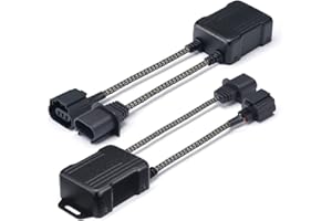 Xprite H13 LED Headlight Canbus Anti-Flicker Harness, Bulbs Resistor Decoder Error Free Warning Conversion Kit (1 Pair)