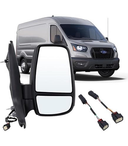Rétroviseur Latéral Gauche Manuel Pour Ford Transit MK8 (2014-2024) - Bras Long, Clignotant, Sans Chauffage