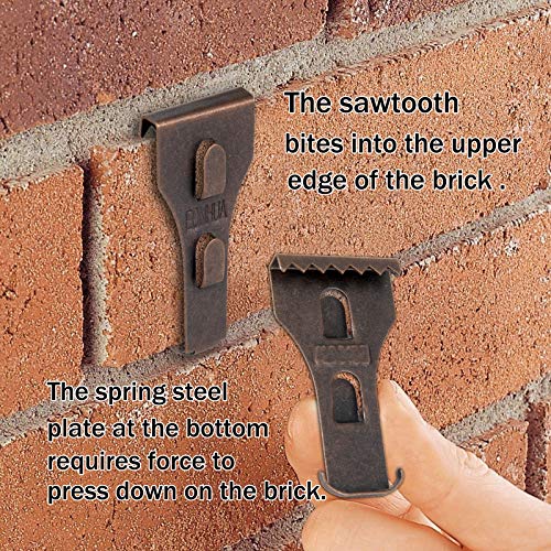 EONHUA Brick Hook Clips for HangingBrick Wall Clips for Hanging,Steel
