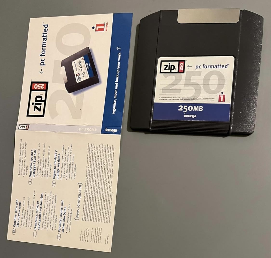 Iomega Zip Disk 250MB PC Format (4 Pack)