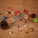 Anself Cute Metal Mini Shopping Supermarket Cart Pet Bird Toy for Parrot Random Color