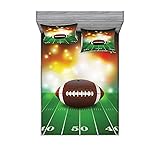 Ambesonne Football Decorations Fitted Sheet