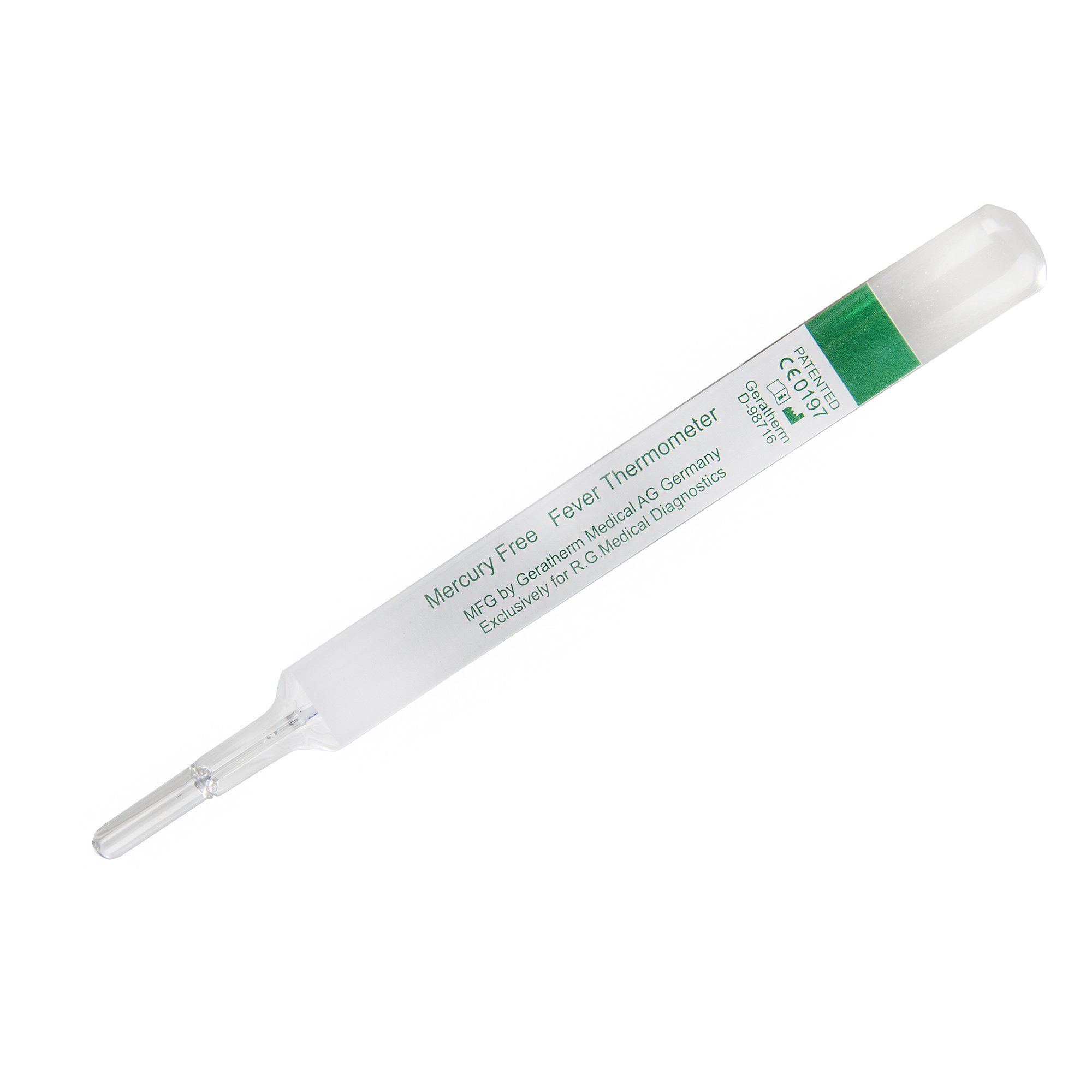 Mercury Free Oral Glass Thermometer, Pack of 2
