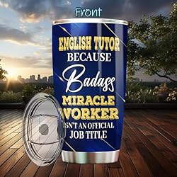 MONIZILUCKY English Tutor Tumbler Stainless Steel
