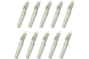 fyboptwu - 10 pcs LC Mutilmode Fiber Optic Quick Assembly Connector Fiber Optic Fast Connectors 50/125 Mechanical Connectors Adapter for 0.9/2.0/3.0/2.0 * 3.0mm Multimode Fiber Cable