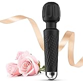 Personal Massager Wand – Handheld Cordless,Quiet & Waterproof,20 Modes & 10 Speeds,3H Powerful Vibration,Soft for Ultimate Relaxation Tool (Black)