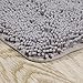 Bath Mat - 58x24-Inch Bathroom Runner with Non-Slip Backing - Absorbent High-Pile Chenille Memory Foam Bathroom Rug by Lavish Home (Gray)
