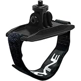 LEZYNE LED Helmet Mount for Bike Lights &amp; Cameras | Compatible with GoPro, Versatile Low-Profile Design, Easy-To-Install Velcro Strap for Night Riding &amp; Recording