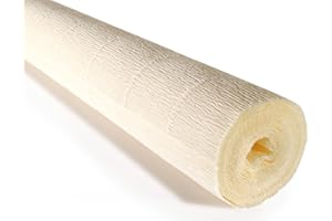 BETAM Premium Italian Crepe Paper Roll Heavy-Weight 140 gram（40+ Colors） (White Cream（903）)