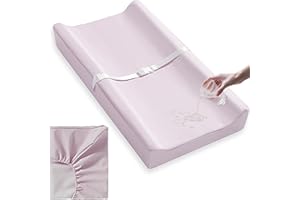 Vegan Leather Baby Changing Pad Covers for Girl, Boy, Waterproof & Wipeable Soft Diaper Changing Mat Cover.Fits Standard Chan