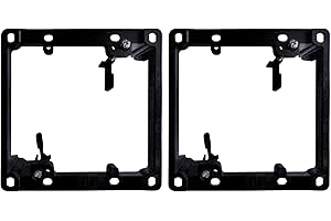 BEST MOUNTS BestMounts Low Voltage Mounting Bracket 2 Gang, 2 Pack for Dual Gang Wall Plate, Telephone Wires, Network Cables, HDMI, Coaxial, Speaker Cables - Low Voltage Box Cable Wall Plate Bracket, Mud Ring