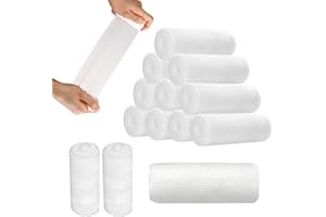 12 Rolls Gauze Rolls Bandage 3" x 2.1yd Individually Wrapped Conforming Stretch Gauze Bandages for Wound Dressing Support