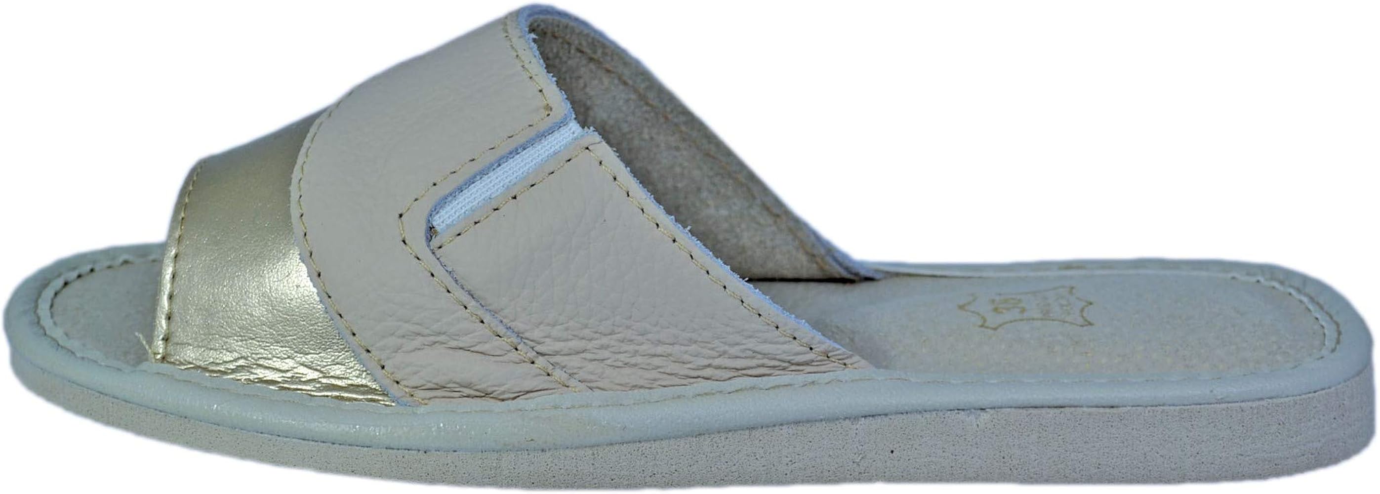 ladies leather house slippers