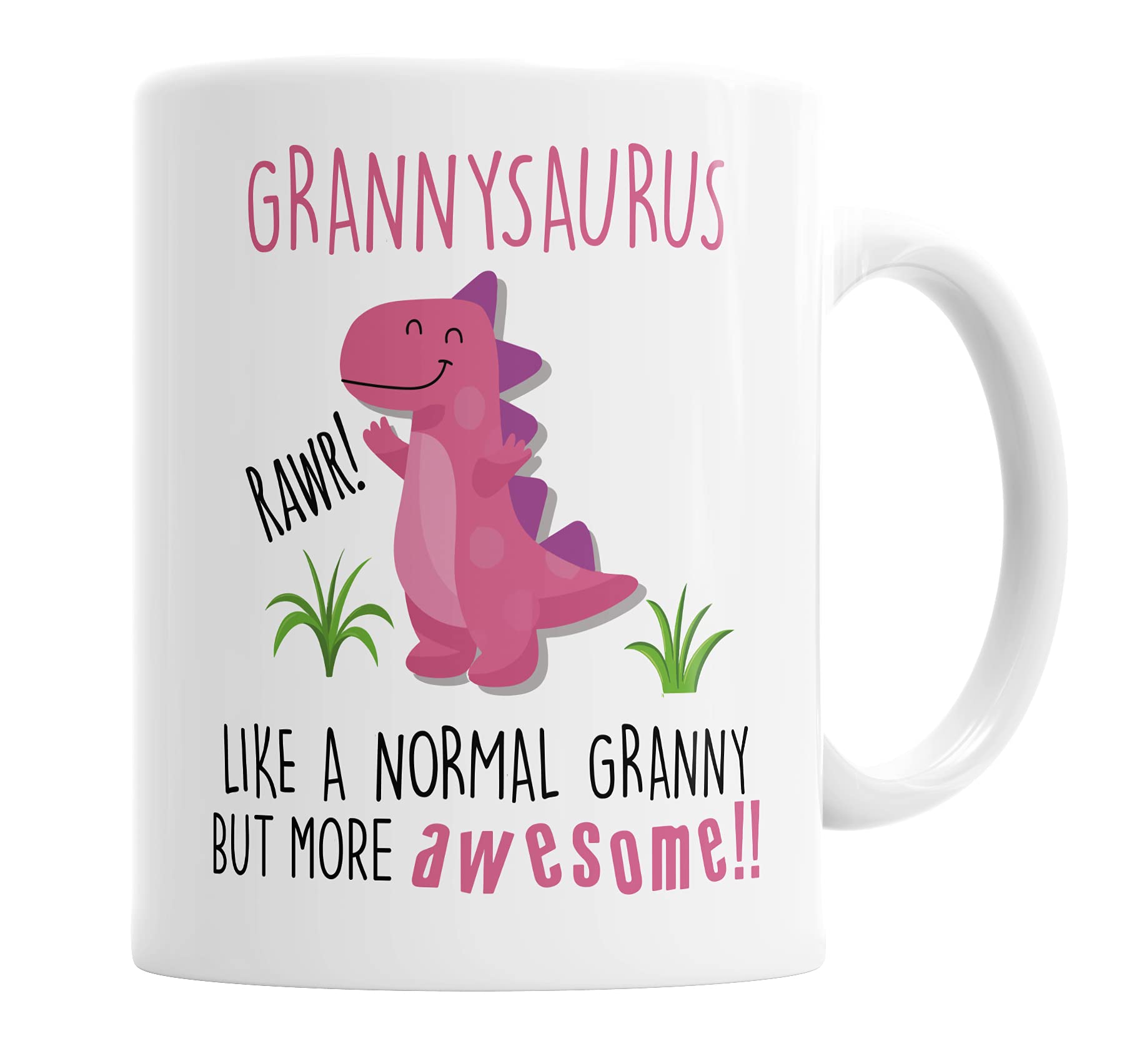 Grannysaurus Mug Granny Dinosaur Cup for Fathers Day Birthday Christmas Funny Mug Present for Granny