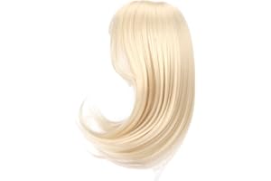 1/6 Ball Jointed Doll Wig, Milk Gold Long Hair with Bangs, Gorgeous Wig with High Temperature Silk, Fit for 15.5 to 17cm Doll