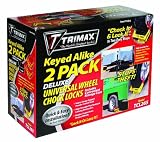 Trimax TCL265 Small Deluxe Keyed Alike Wheel Chock Lock, (Pack of 2)